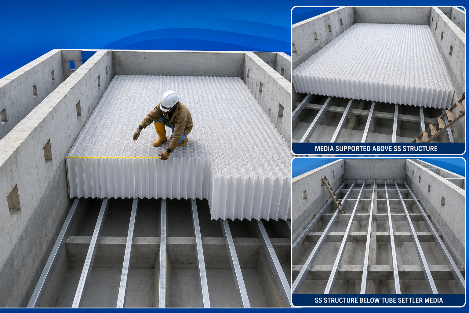 BIOPURE Modular Tube Settler Installation